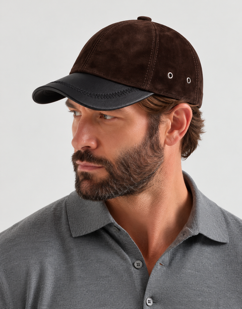 Sombrero de ante genuino para hombre
