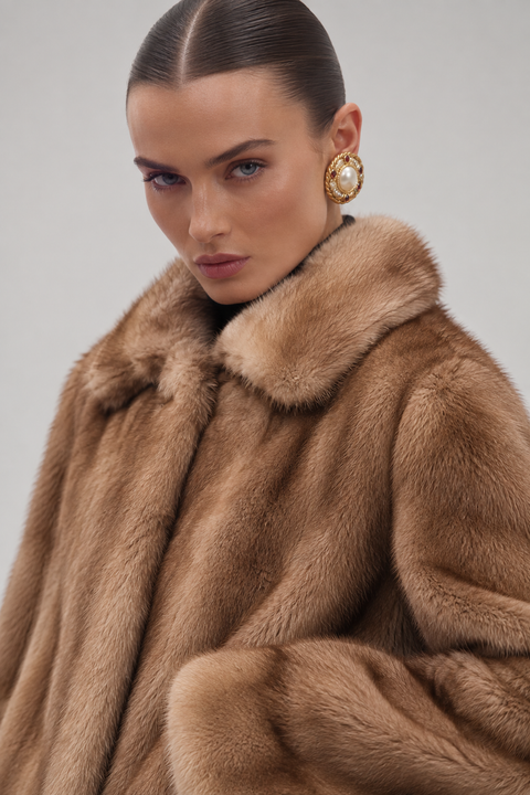 Chaqueta de visón auténtico