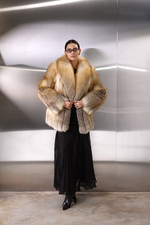 Gold Fox Fur Coat