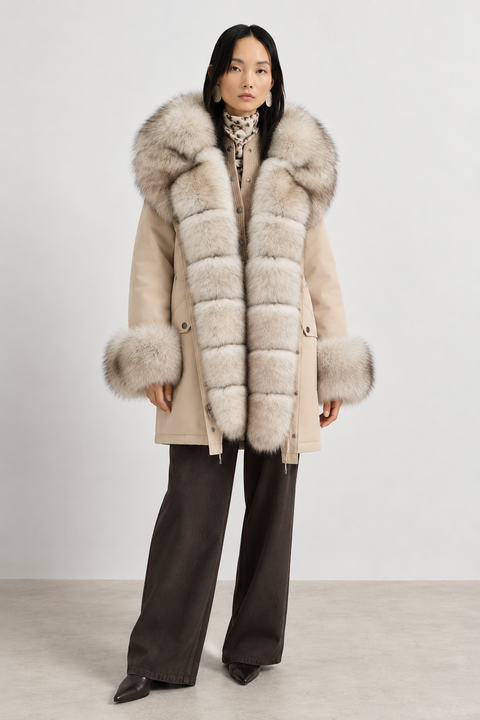 Lined Fox Fur Parka