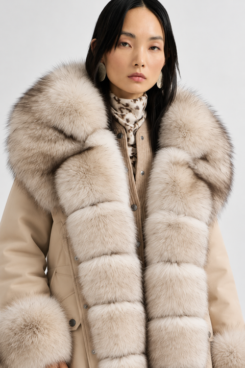 Lined Fox Fur Parka