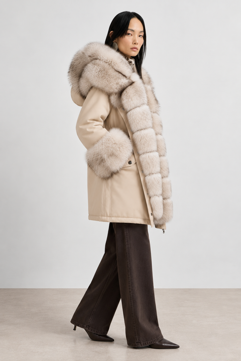 Lined Fox Fur Parka