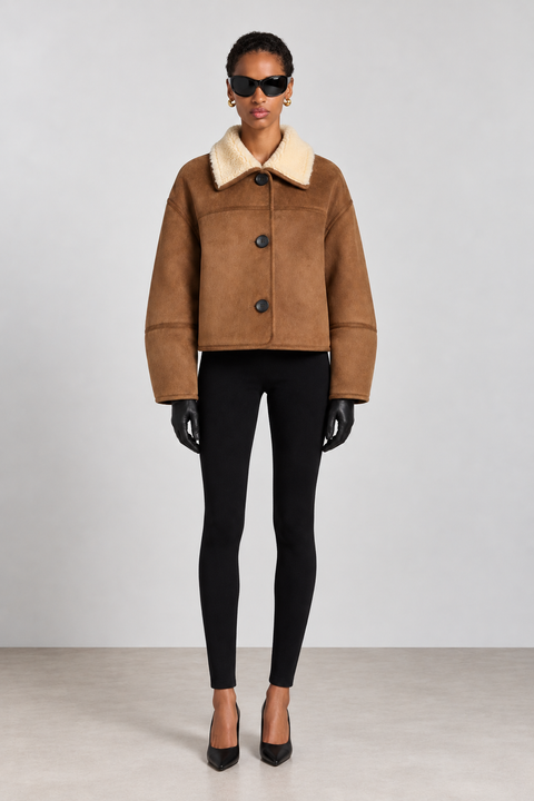 Chaqueta reversible de piel de cordero
