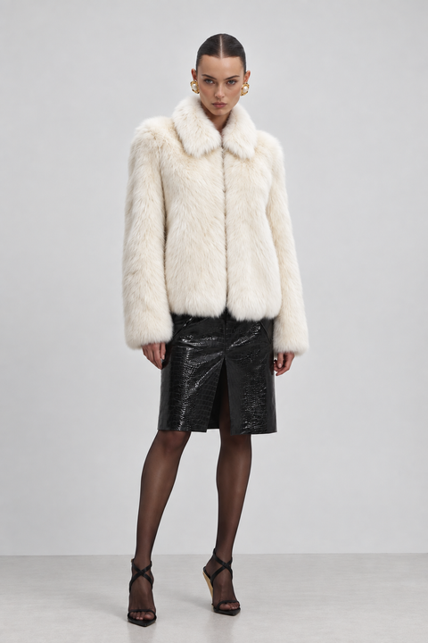 Chaqueta de piel de oveja auténtica