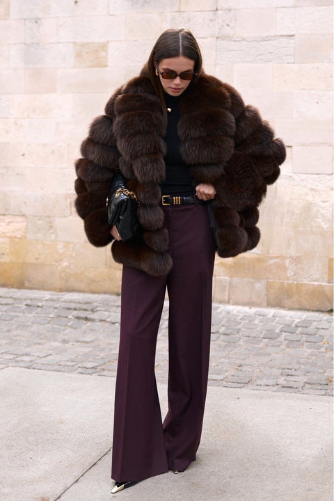 Brown Fox Fur Coat