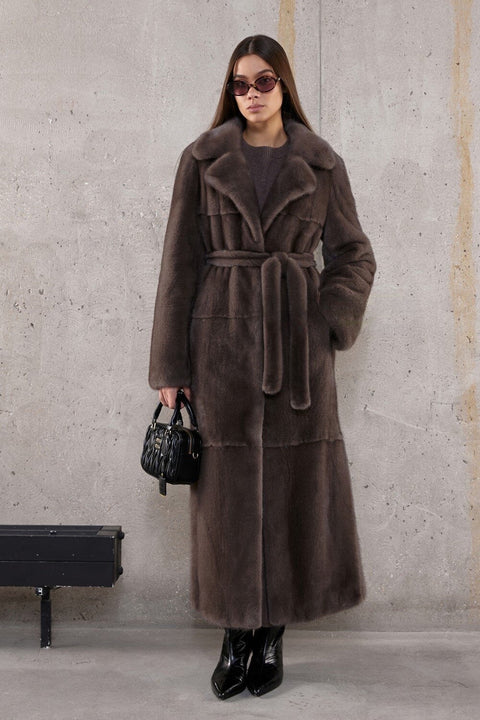 Long Mocca Mink Coat