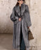 Long Silver Fox Fur Coat
