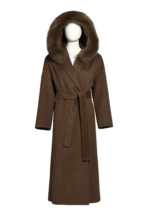 Cashmere Coat with Hood