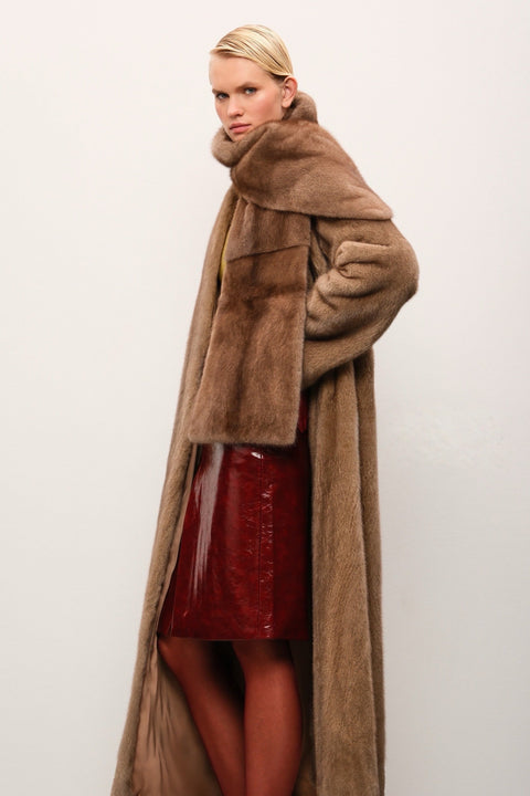 Long Mink Fur Coat