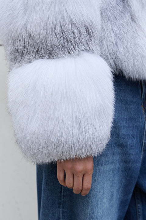 Cappotto in pelliccia di volpe artica