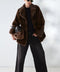 Short Brown Mink Fur Coat