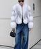 Cappotto in pelliccia di volpe artica