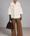Pelliccia di volpe beige