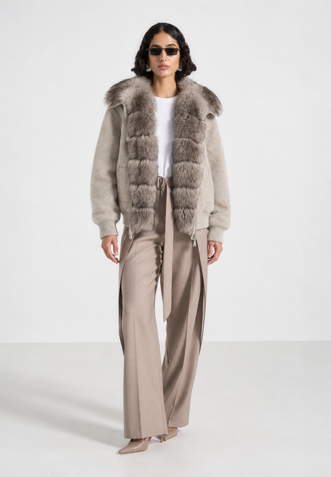 Merino Jacket with Fur