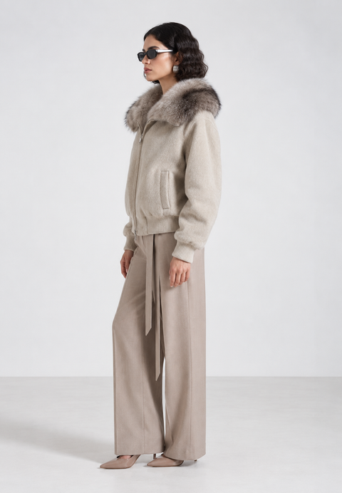 Merino Jacket with Fur