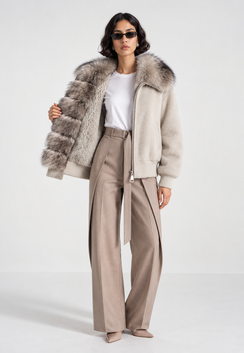 Merino Jacket with Fur