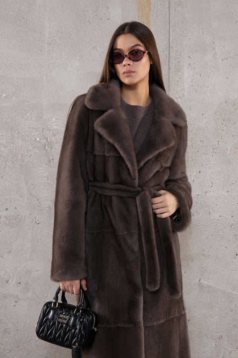 Long Mocca Mink Coat