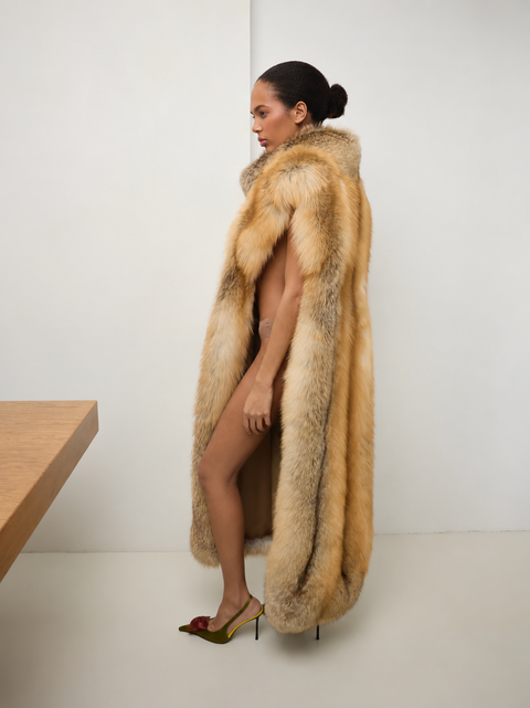 Maxi Gold Fox Fur Vest