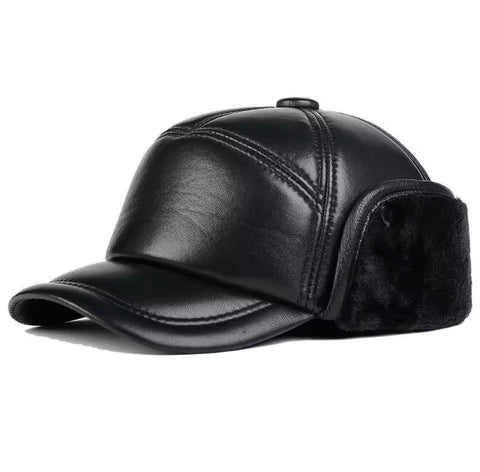 Men Cowhide Leather Hat