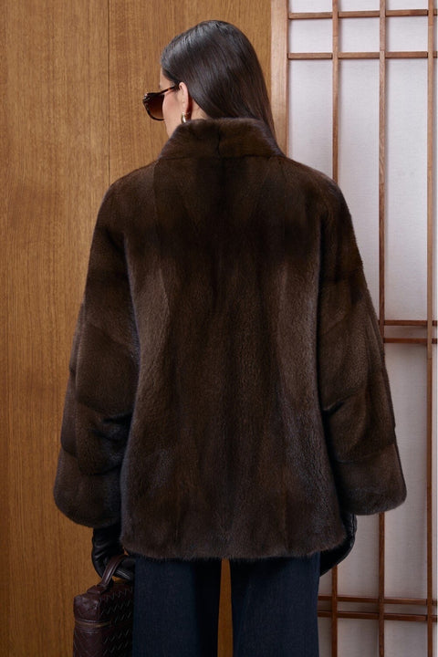 Short Genuine Mink Cape