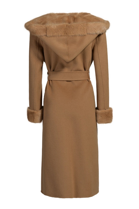 Hooded Cashmere Mink Coat