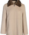 Short Cashmere Coat with Mink