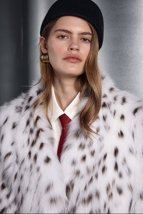 Lynx-Inspired Fox Fur Coat