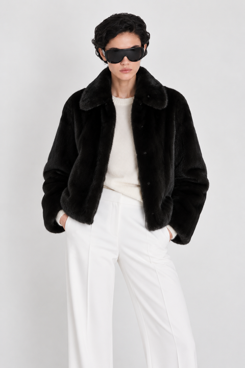 Veste en vison véritable